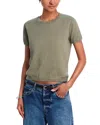 Bella Dahl Short Sleeve Crewneck Sweater In Green