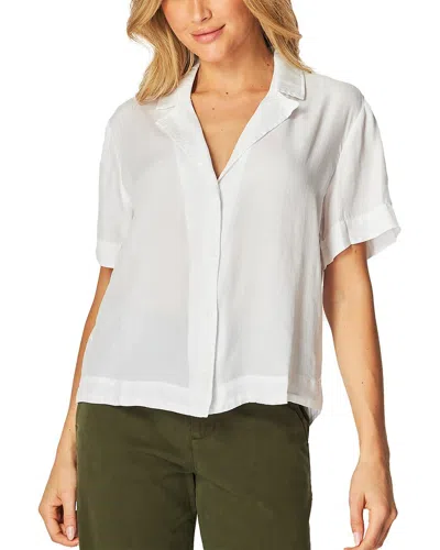 Bella Dahl Short Sleeve Flowy Button Down In White