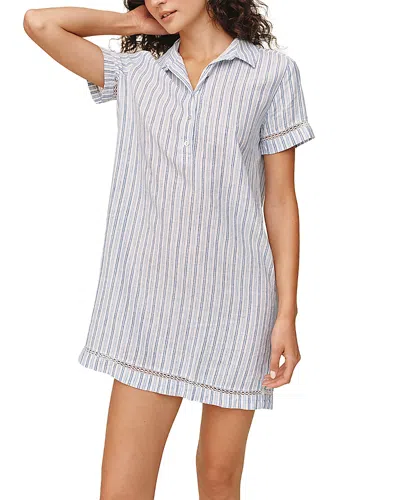 Bella Dahl Short Sleeve Pullover Shirt Dress In Blue