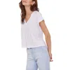 Bella Dahl Short Sleeve Raglan V-tee In White In White
