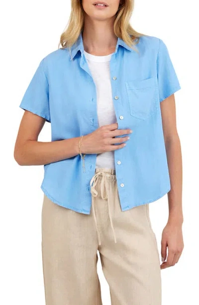 Bella Dahl Short Sleeve Shirt In Blue