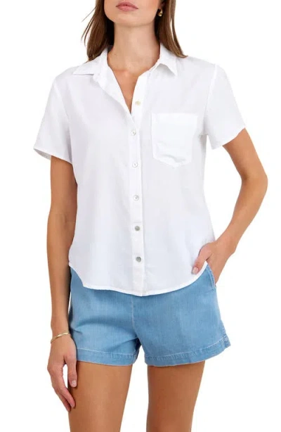 Bella Dahl Short Sleeve Shirt In White