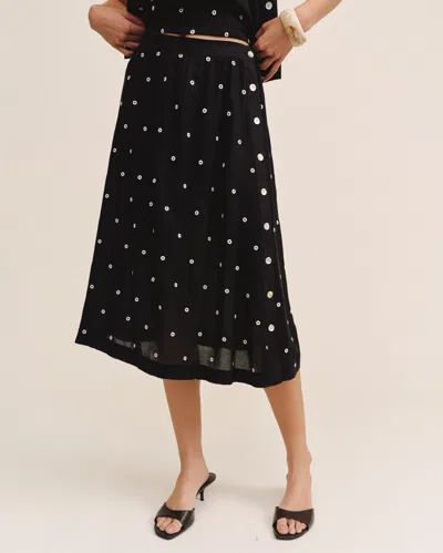 Bella Dahl Side Button Skirt In Black