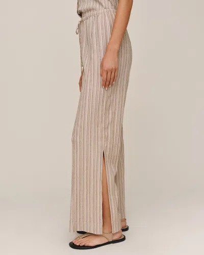Bella Dahl Side Slit Beach Pant In Brown