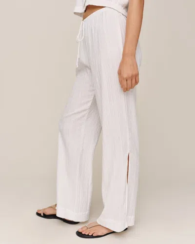 Bella Dahl Side Slit Beach Pant In White