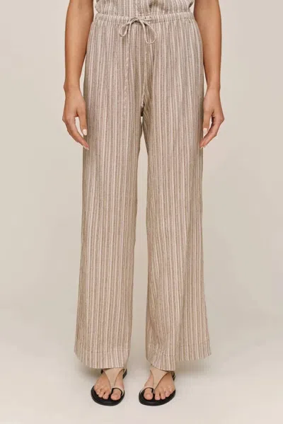 Bella Dahl Side Slit Beach Pants In Driftwood In Neutral