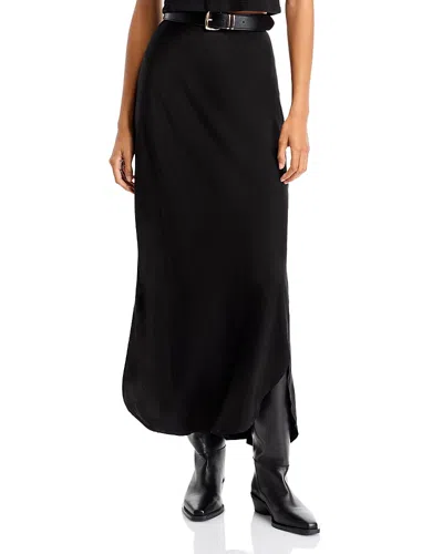 Bella Dahl Side Slit Maxi Skirt In Black
