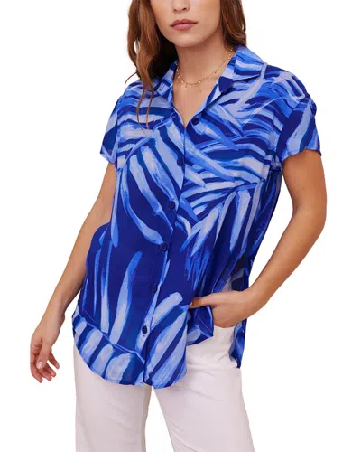 Bella Dahl Side Slit Shirt In Blue