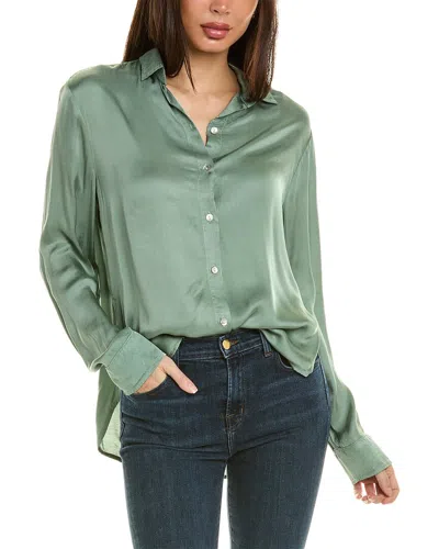Bella Dahl Side Slit Shirt In Green