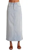 Bella Dahl Side Slit Skirt In Ocean Mist Wash In Multi