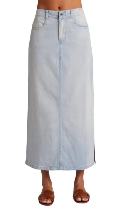 Bella Dahl Side Slit Skirt In Ocean Mist Wash In Multi