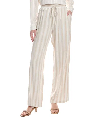 BELLA DAHL BELLA DAHL SIDE SLIT WIDE LEG LINEN PANT