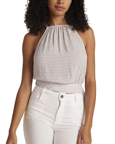 Bella Dahl Side Tie Button Halter Top In Grey