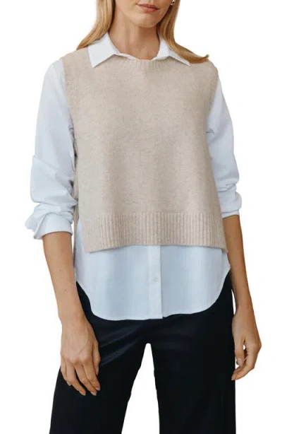 BELLA DAHL BELLA DAHL SIDE TIE WOOL & CASHMERE SWEATER VEST