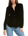 Bella Dahl Silk-blend Clean Shirt In Black
