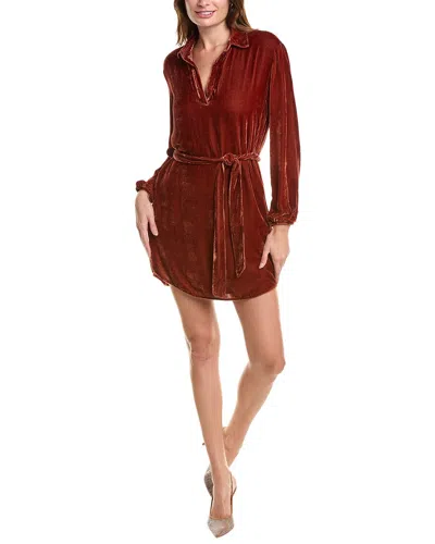 Bella Dahl Silk-blend Tunic Dress In Brown