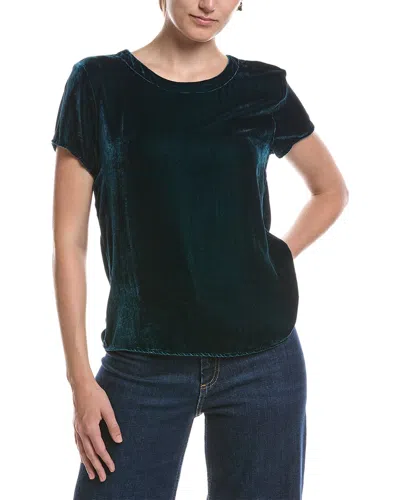 Bella Dahl Silk-blend Crew T-shirt In Black