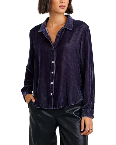 Bella Dahl Silk-blend Shirt In Blue