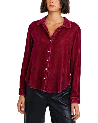 Bella Dahl Silk-blend Shirt In Burgundy