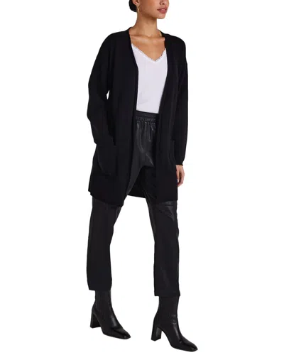 Bella Dahl Simple Wool & Cashmere-blend Cardigan In Black