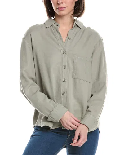 Bella Dahl Single Pocket Shirt In Green