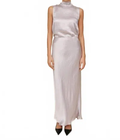 Bella Dahl Sleek Bias Maxi Skirt In Silver
