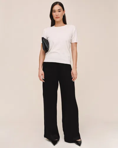 Bella Dahl Sleek Wide Leg Pant In Black