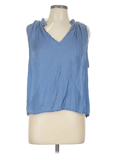 Pre-owned Bella Dahl Sleeveless Blouse In Blue
