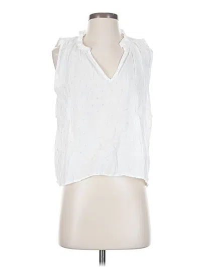 Pre-owned Bella Dahl Sleeveless Blouse In White