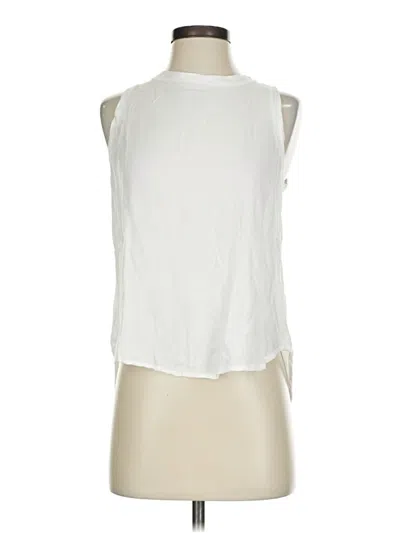 Pre-owned Bella Dahl Sleeveless Blouse In White
