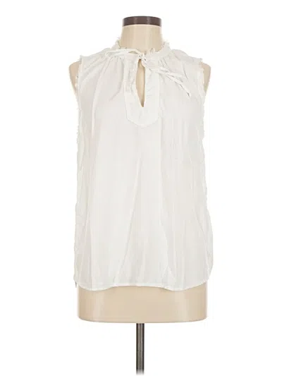 Pre-owned Bella Dahl Sleeveless Blouse In White