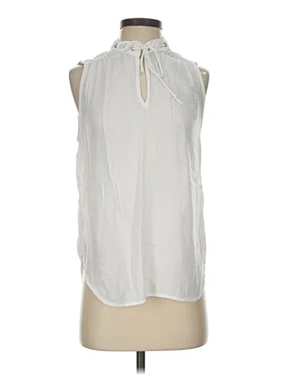 Pre-owned Bella Dahl Sleeveless Blouse In White