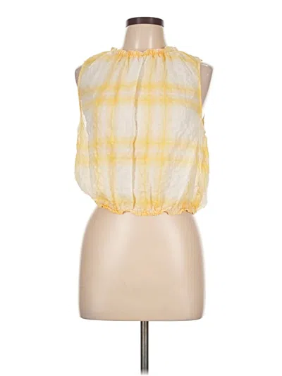 Pre-owned Bella Dahl Sleeveless Blouse In Yellow
