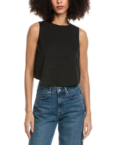 Bella Dahl Sleeveless Button Back Top In Black