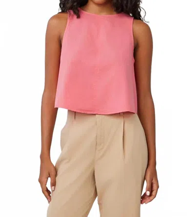 Bella Dahl Sleeveless Button Back Top In Hibiscus Pink