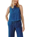 Bella Dahl Sleeveless Button Back Top In Multi