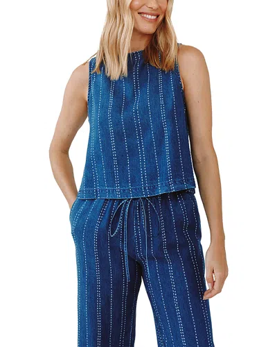 Bella Dahl Sleeveless Button Back Top In Multi
