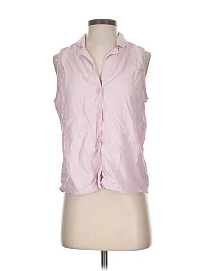 Pre-owned Bella Dahl Sleeveless Button Down Shirt In Pink