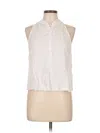 Bella Dahl Sleeveless Button Down Shirt In White
