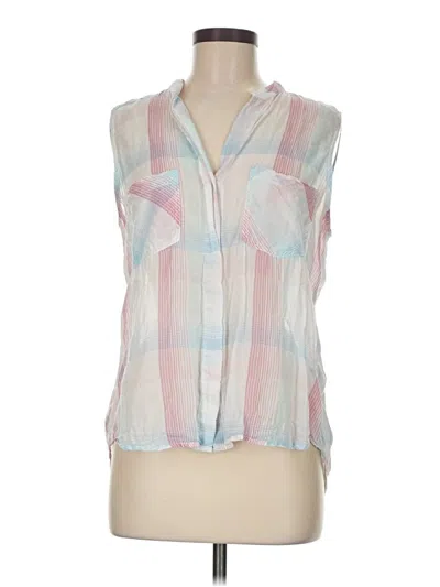 Pre-owned Bella Dahl Sleeveless Button Down Shirt In White