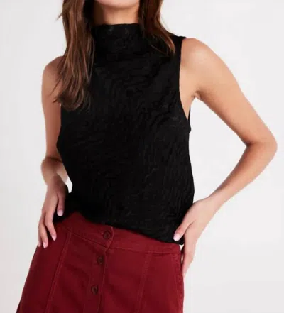 BELLA DAHL SLEEVELESS COWL NECK BIAS TOP IN BLACK