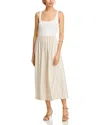 Bella Dahl Stripe Mixed Media Tank Dress In Positano Sand Stripe