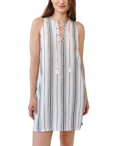 Bella Dahl Sleeveless Lace Up Mini Dress In Gray