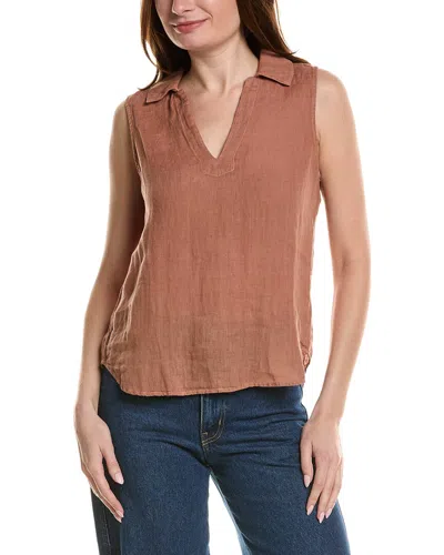 Bella Dahl Sleeveless Linen Pullover In Brown