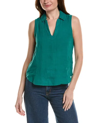Bella Dahl Sleeveless Linen Pullover In Green