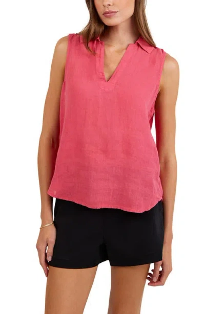 Bella Dahl Sleeveless Linen Top In Pink