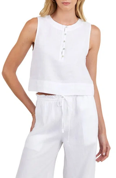 Bella Dahl Sleeveless Linen Top In White