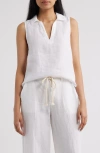 Bella Dahl Sleeveless Linen Top In White