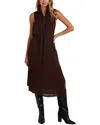 Bella Dahl Sleeveless Pullover Midi Dress In Brown