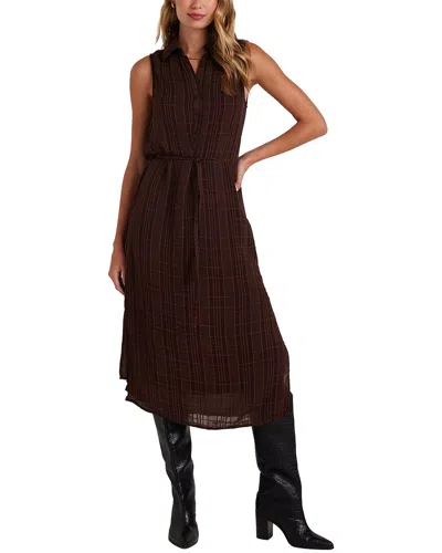 Bella Dahl Sleeveless Pullover Midi Dress In Brown